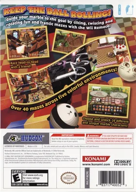 Kororinpa- Marble Mania box cover back